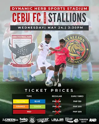 Mercredi PFL Cebu Fc vs Stallion Laguna